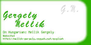 gergely mellik business card